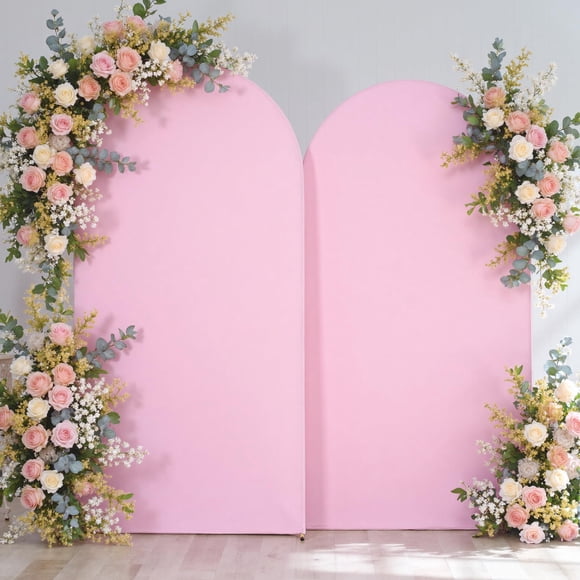 Juego de fundas para telón de fondo NSSONBEN Chiara Arch Pink, 2 piezas, 2,2 x 2 m