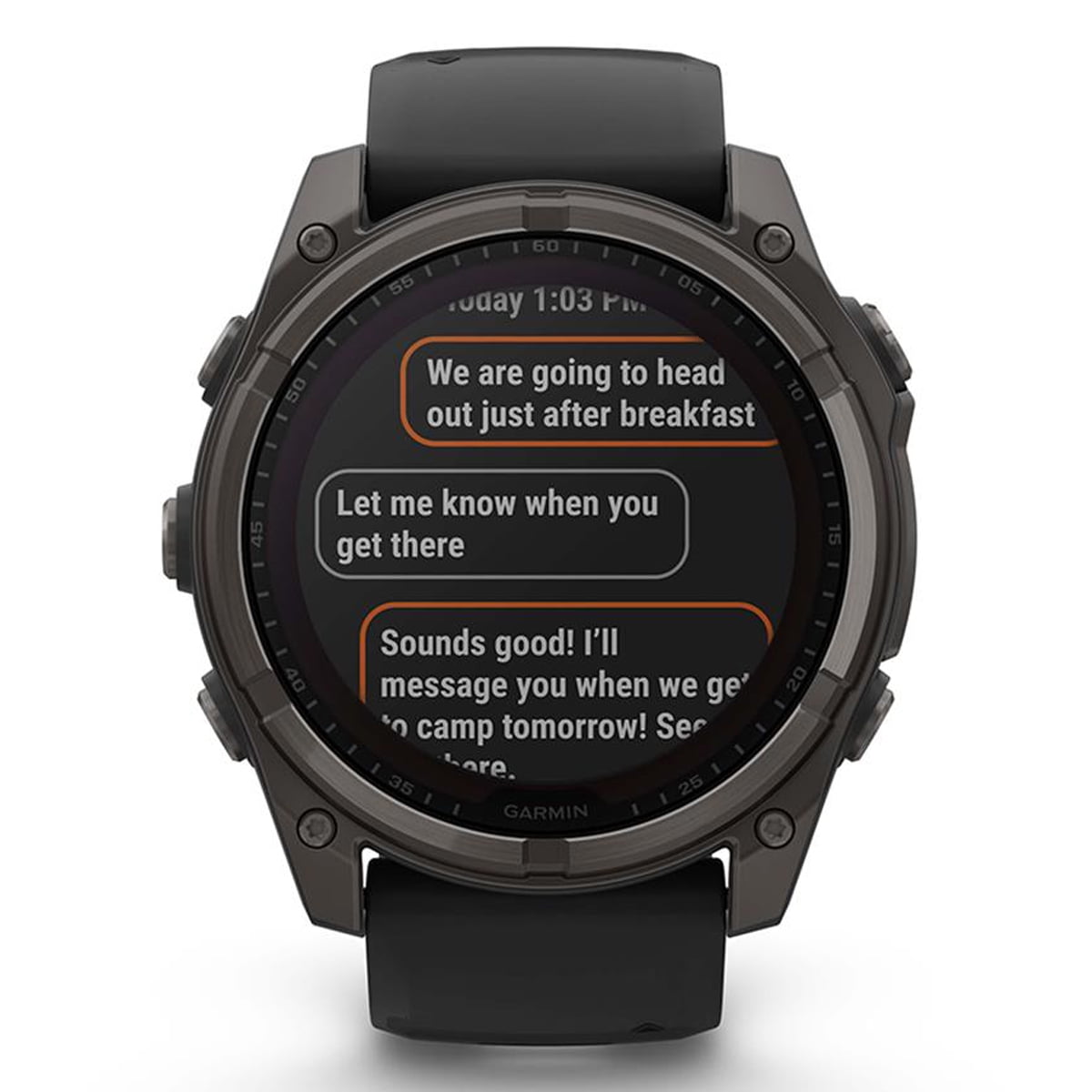 Garmin fenix® 8 47 mm, Solar Sapphire, Carbon Gray DLC Titanium with Black/Pebble Gray