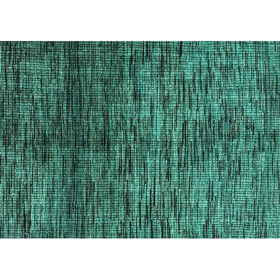 Ahgly Company Indoor Rectangle Abstract Turquoise Blue Modern Area Rugs, 2' x 3'