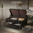 thumbnail image 2 of COZAYH Vintage Storage Bench, Upholstered Wooden Ottoman Bed Chest Box, Black, 2 of 9