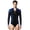 Royal Blue, variant on Men Latin Dance Leotard To Long Sleeve Sparkly Rhinestones Ice Skating Training Shirt V Neck for Tango Silver L