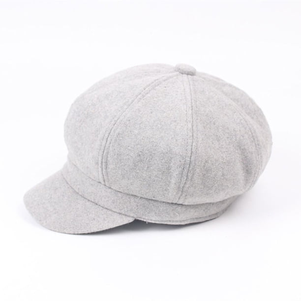 Guardurnaity Boina de lana de artista de moda de alta súper cálida para mujer Sombreros gris claro Guardurnaity HW0775-02