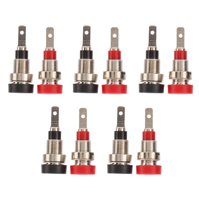 Banana Plug Connectors, Banana Socket Simple Installation PA Brass 30Vac-60Vdc/.10A For Communication Products For Electronic Instruments