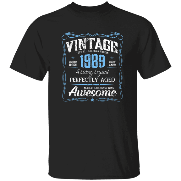 Classic Birthday Made In 1989 37 Years Old 37Th Bday Decorations Vintage T-Shirt