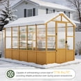 thumbnail image 4 of Sylviera 6x10ft Walk-In Wooden Greenhouse, Pine Frame & Polycarbonate Panels, Reinforced Roof, Lockable Door, Outdoor Backyard Plant Growing, 4 of 8