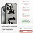 thumbnail image 2 of Case for iPhone 15 Pro Max, [10ft 4X Military-Grade Drop Protection] Durable & Shockproof Phone Case Cover Design for iPhone 15 Pro Max - Hidden Black Cat - Clear Black, 2 of 6