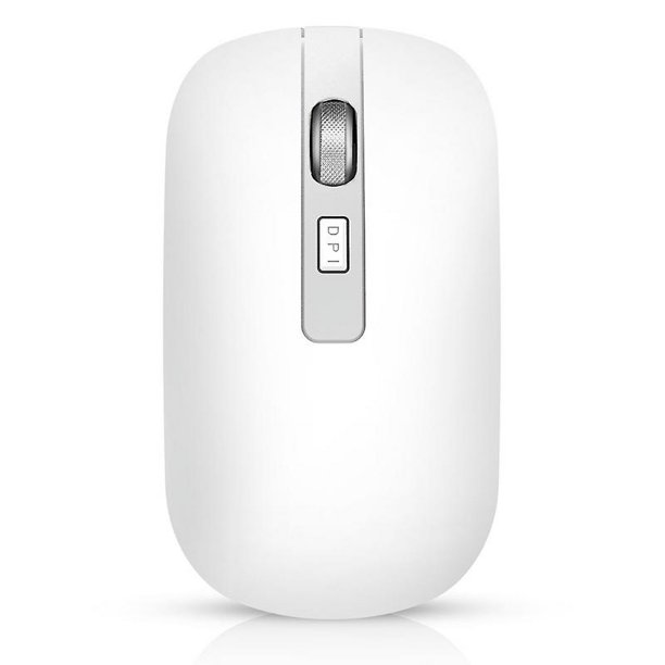 Black Ratón inalámbrico ultrafino silencioso portátil de 2,4g, ordenador de diseño ergonómico de 1600dpi