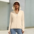 thumbnail image 4 of Uaswgudfs Women's UPF 50+ Sun Protection Hoodie with Extended Wide Brim Hat, Full Zip Lightweight Breathable UV Resistant Hiking Running Golf Athletic Jacket for Outdoor, 4 of 5