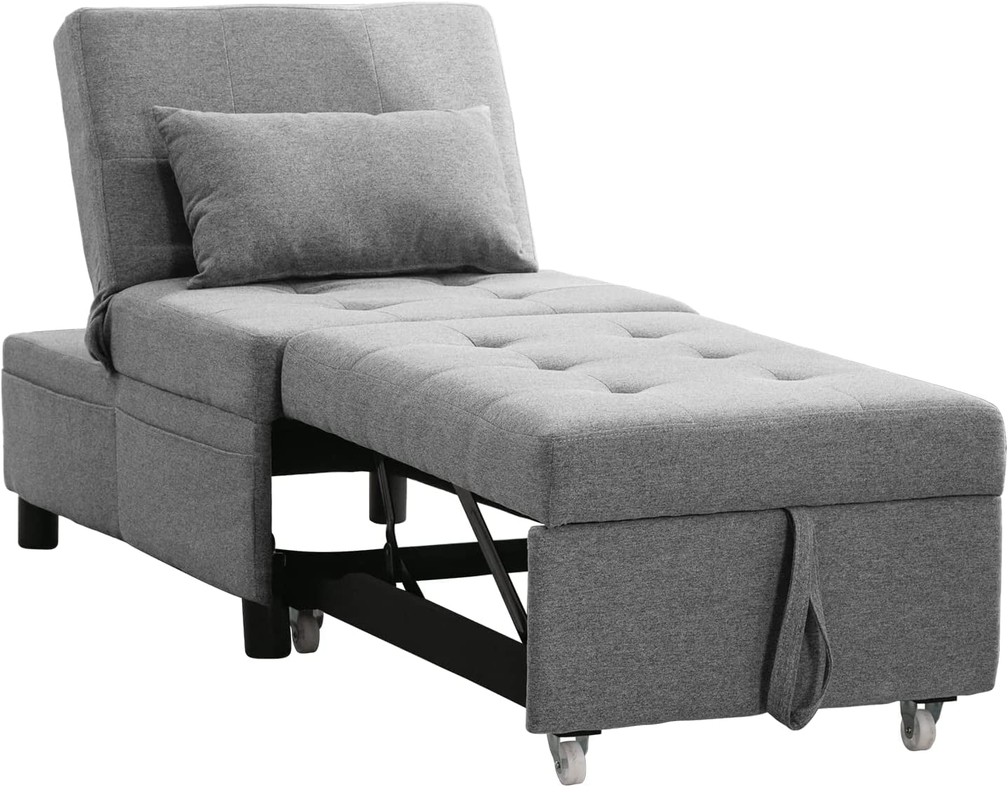 Mjkone 4in1 Sleeper Chair with Adjustable Backrest,Storage Space and