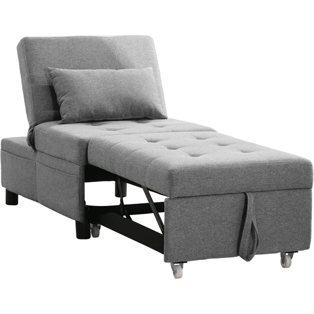 Mjkone 4in1 Sleeper Chair with Adjustable Backrest,Storage Space and