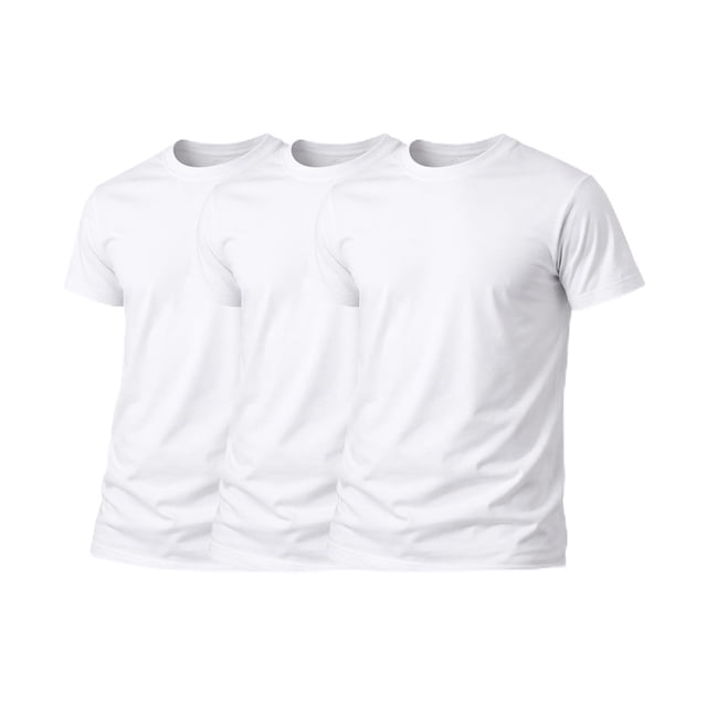 Camiseta interior Fruit of the Loom Crew Tee para hombre, paquete de 3, color blanco