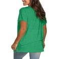 thumbnail image 5 of WTXUE T Shirts Oversized Tshirts Plus Size V Neck T Shirts Women Short Sleeve Tops Casual Summer Tshirts Loose Fit Tee Short Sleeve Shirts for Women Tunic Tops T Shirts for Women Loose Fit Green 3Xl, 5 of 6