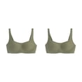 thumbnail image 2 of Sonducket Sujetadores sin costuras Sujetador Ropa interior Push Lady Intimates Free Soft Comfort Ventilación deportiva inalámbrica Matcha Green verde matcha 2Conjunto, 2 of 6