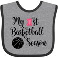 thumbnail image 3 of Inktastic My 1st Basketball Season Girls Baby Bib, 3 of 4