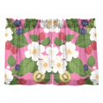 thumbnail image 7 of Yayeee Kitchen Curtains Tier Pair Light Filtering 27"x24" Rod Pocket Short Cafe Window Panel, White Flowers, 7 of 7