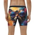 thumbnail image 2 of Men's Boxer Briefs, Cool Cat With Sunglasses Soft and Breathable Mens Underwear Boxer Briefs With Widen Waist, 2 of 5