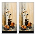 thumbnail image 2 of Designart "Cafe Points Coffee Tea painting II" Coffee & Tea Framed Wall Art Set Of 2 - Multi-Color Food & Beverage Framed Canvas Set For Living Room Decor, 2 of 6