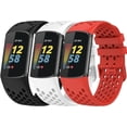 thumbnail image 1 of Sport Straps For Fitbit Charge 5 - Adjustable Silicone Replacement Watch Bands, 1 of 5