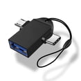 thumbnail image 1 of 2 en 1 Micro USB macho a USB3.0 hembra convertidor de cable adaptador OTG (negro), 1 of 9