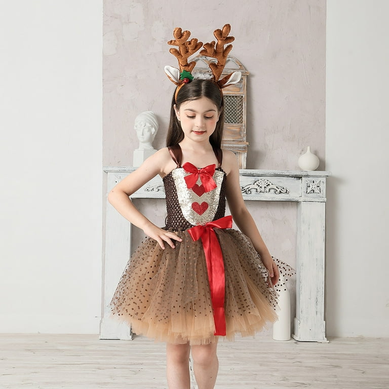 Girls top reindeer costume