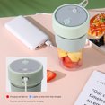 thumbnail image 5 of Exprimidor de frutas eléctrico, licuadora inalámbrica, mezclador de jugo, exprimidor portátil con pajita, carga Usb para el hogar, taza de jugo de regalo de 6 hojas, 1 ud., 5 of 5