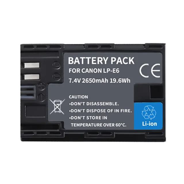LP-E6NH LP-E6N LP E6 Battery for Canon EOS R R5 R7 R6 R5C 60Da 60D 70D 80D 90D 5DSR 5Ds 5D 6D 7D Mark II