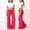 Red, variant on RTKFRFLM Girls Foldover Pleated Waist Yoga Pants, Solid Color Wide Leg Loose Fit Casual Lounge Pants for Kids