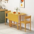 thumbnail image 4 of Costway Foldable Dining Table for 2-4 People Extendable Table with Rubber Wood Legs Natural, 4 of 10