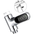 thumbnail image 3 of Termómetro de ducha para el baño de la casa, cocina, chip de memoria con pantalla LED de alta precisión para un control preciso de la temperatura del agua del baño del bebé, 3 of 5
