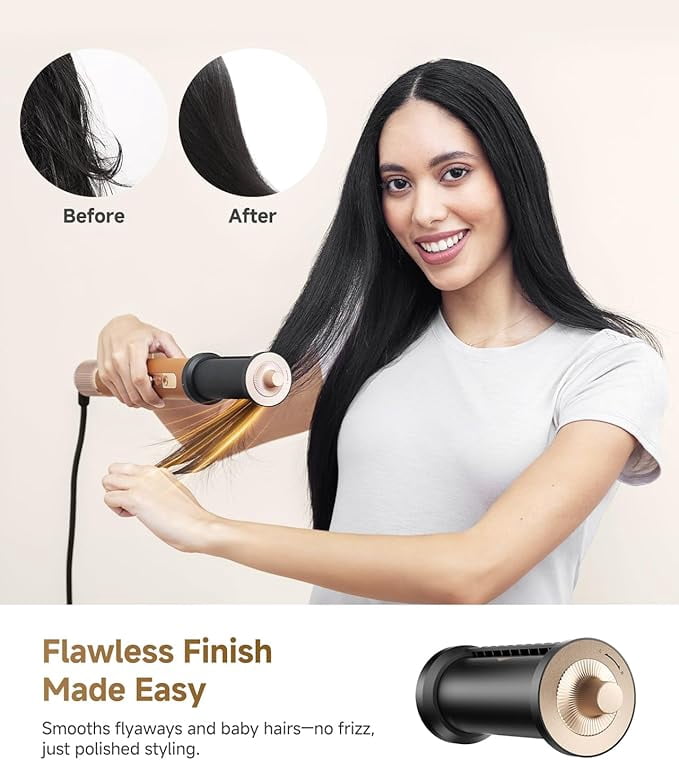 DREAME AirStyle Pro 7-in-1 Hair Dryer High Speed Dryer& Multi Styler Hot Air Styler Wrap No Heat Damage with Auto-Wrap Curlers, Brushes and Concentrator, Smooth Finish with Travel Case Gift for Women