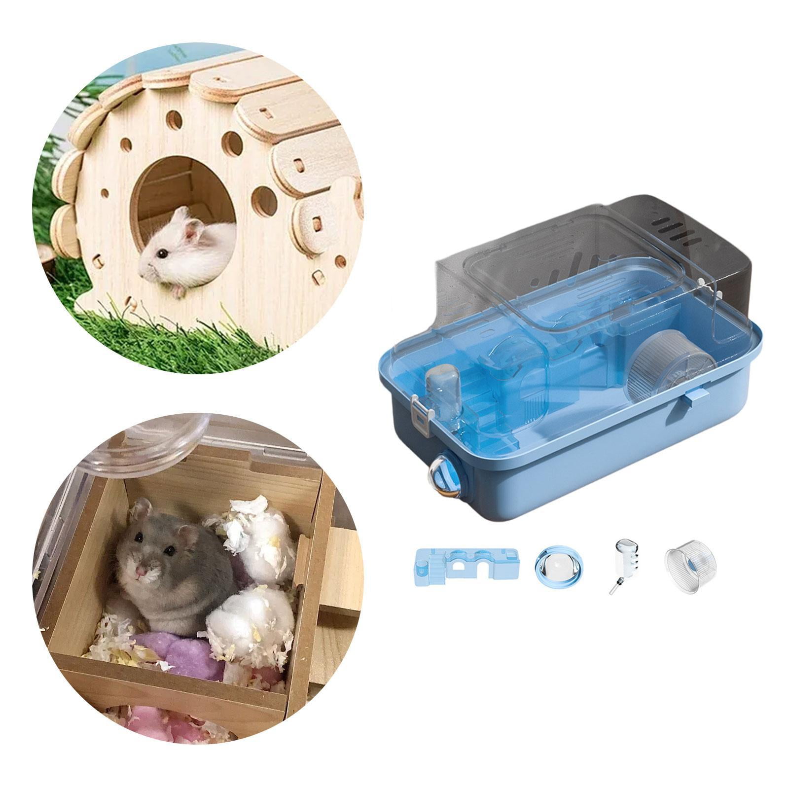 balikha Hamster Cage 2 Layers of Multi -purpose with Apparent Surface Living Space of Small Animal Cages for Small Animals Mice Rat blue