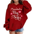 thumbnail image 2 of Weebloom Cute Hoodies for Teen Girls Big Sister Pullover With Pocket Long Sleeve Oversized Hooded Sweatshirt for Toddler Casual Fall Winter Sweatshirts,Brick Red 3-4 Years, 2 of 3