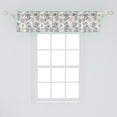 thumbnail image 2 of Ambesonne Floral Window Valance, Retro Flowers Butterflies, 42" x 12", Slate Blue Pale Eggshell, 2 of 3