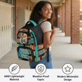 thumbnail image 4 of Xixirimido Capybara Books 17" School Backpack for Boys Multi-pocket Bookbags Large School Bag for Elementary Middle High School Students Back to School Supplies, 4 of 8