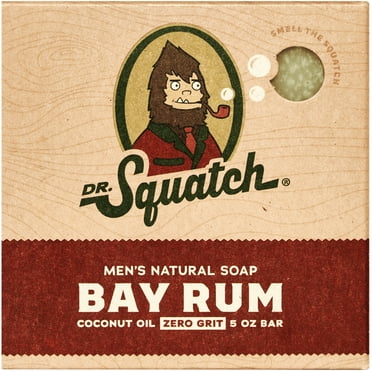 Dr. Squatch Bay Rum Natural Bar Soap for Men, 5 oz