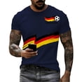 thumbnail image 4 of Women's Germany Football Graphic T-Shirt, Men's Soccer Graphic T-Shirt, Casual Short Sleeve Sports Top for Workout for Soccer Tournament 2026 Navy Size: L, 4 of 4