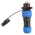 thumbnail image 1 of Conector de enchufe de aviación, enchufe impermeable IP68 Conector de alimentación cuadrado Conector de alimentación impermeable Parte superior de la línea, 1 of 14