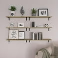 thumbnail image 6 of Wood Floating Shelves Set of 6, 24 inch Long Floating Shelves for Wall Decor, Farmhouse Shelf for Bedroom, Bathroom Storage Shelves, Book Shelves for Living Room - Rustic Brown, 6 of 7