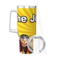 thumbnail image 2 of Lsque Sml Jeffy Pattern 40 OZ Ice Bully Cup with Handle and Straw, Double Wall Stainless Steel Tumbler Travel Coffee Cup with Lid for Christmas Present, 2 of 8