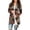 #02Coffee, variant on Women's Halloween Printed Cardigan Long Sleeve Open Front Knit Outwear Over Coats Plus Size Knit Sweater Top