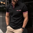 thumbnail image 2 of FYDUU Men's Vintage Polo Shirts Men Spring Summer Fashion Loose Lapel Printed Short Sleeve T Shirts Polo Shirt Top Polo Shirts Stylish Tops, 2 of 4