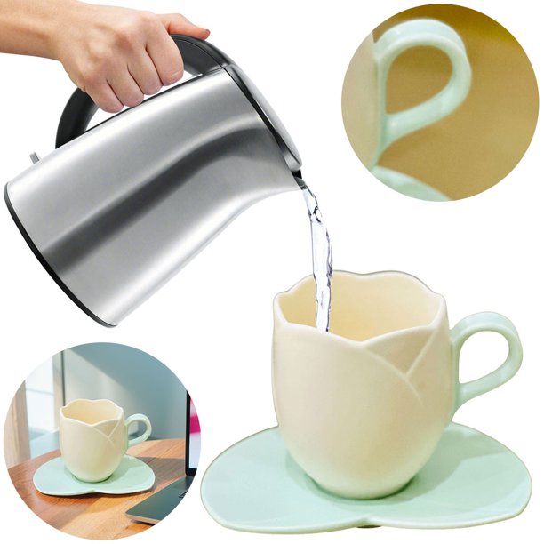 Tulip Multifunción Con Platillo para Leche Té Con Leche (tipo Beige)