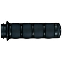 Kuryakyn 6320 Premium ISO Handlebar Grips for Dual Cable Throttle Control: 1982-2019 Harley-Davidson Motorcycles, Gloss Black, 1 Pair