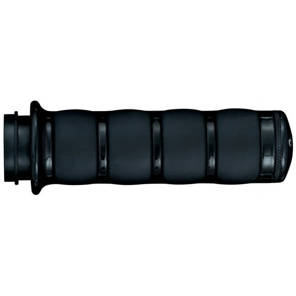 Kuryakyn 6320 Premium ISO Handlebar Grips for Dual Cable Throttle Control: 1982-2019 Harley-Davidson Motorcycles, Gloss Black, 1 Pair