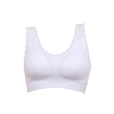 

Women’s Seamless Yoga Bra Scoop Neck Wireless Sleep Bralette