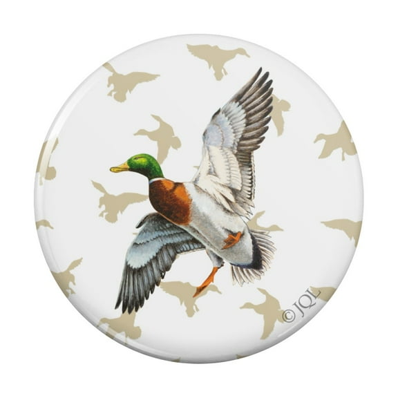 Mallard Duck in Flight Kitchen Refrigerator Locker Button Magnet