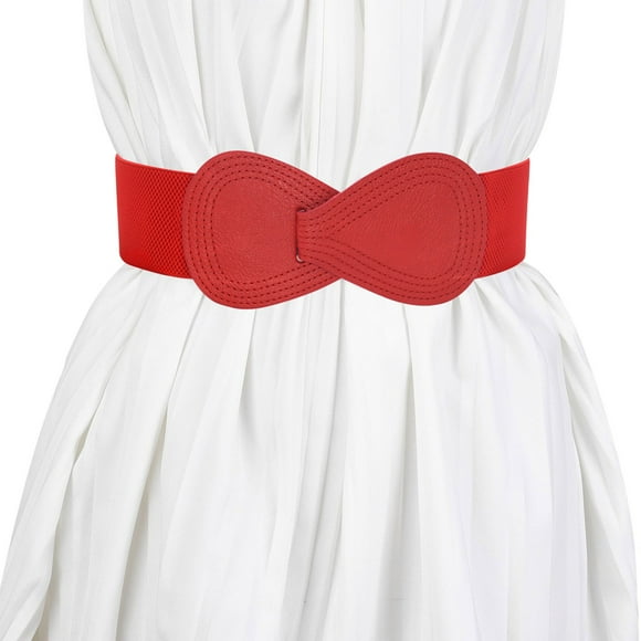 Up To $10 Belt Red Women's Belt New Women's Elastic Belt with Down Coat Wrap Waistband Wide Belt