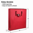 thumbnail image 3 of StarQualityBargain Red Pop Up Christmas Tree Storage Box, 35" Square Protective Bag for Artificial Xmas Trees, Wreath & Ornament Organization, 3 of 8