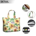 thumbnail image 4 of Sunflower Floral Butterfly Print Duffel Boho Travel Bag, Lightweight, , Multipurpose Weekender, 4 of 5