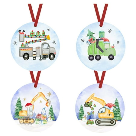 

In Christmas Christmas Round Pendant Decoration Christmas Suitable 2021 Wooden Signboard Pendant Decorations Home Decor on The Road Again Ornament